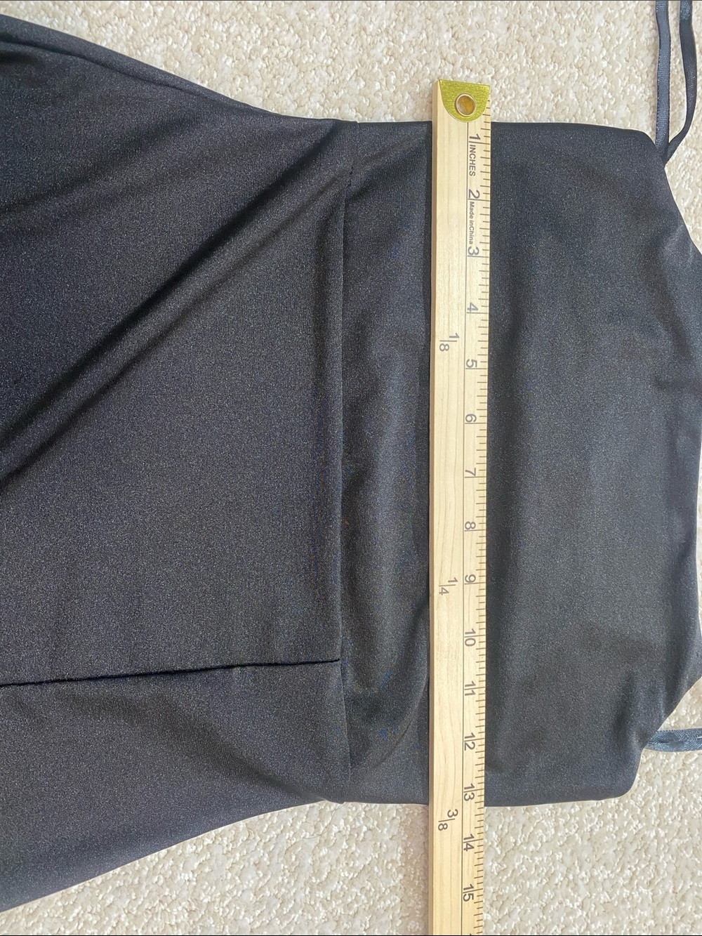 Elegant Black Strapless Bodycon Dress with Side Slit Size S - Picture 11 of 14